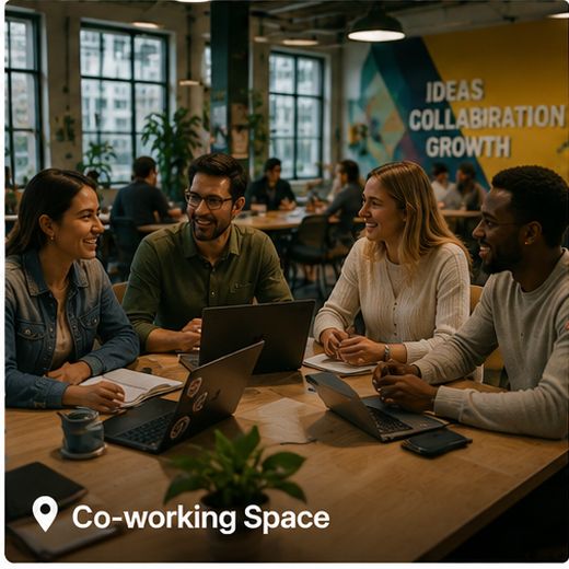 People at a co-working space